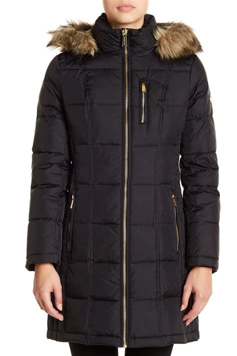 black zip up michael kors jackets|Michael Kors puffer jacket.